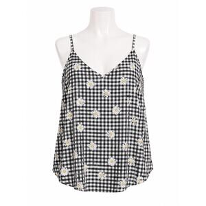 Torrid Ava Women’s V-Neck Stretch Challis Daisy Plaid Cami Tank Top - Size 5X